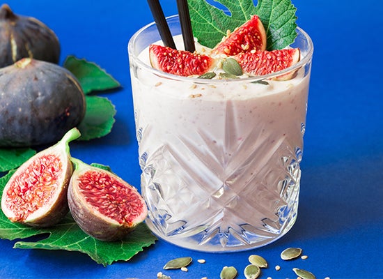 cam incir meyve smoothie dilimleri